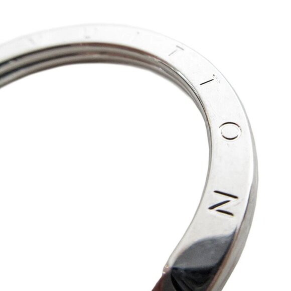 Auth LOUIS VUITTON モノグラム Porte Cles Round Key Ring Light gray - Picture 7 of 8